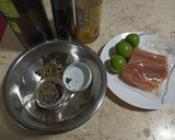 A picture of step 1 of Salmon with Capers, Lime and Maple Syrup.