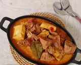 Foto langkah ke 5 dari resep Gulai Daging Nangka & Tahu.