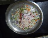 A picture of step 1 of Veg manchurian.
