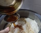 A picture of step 3 of Gur wale chawal.