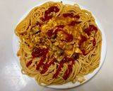 南瓜炒菇茄醬意粉=夜市排餐鐵板麵？的食譜步驟4照片