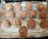 A picture of step 12 of My Sweet Chilli Peppered Meatballs & Lemon Garlic Dip.