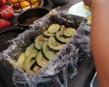 A picture of step 11 of Crispy Ratatouille Terrine Toasts.