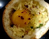 A picture of step 3 of Cheesy Egg with Baked Bread Bowl.