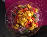 Foto del paso 10 de la receta: Ceviche de salmón con mango y menta / Ceviche de salmón con champiñones, palta y albahaca
