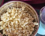 A picture of step 3 of Red hot buffalo popcorn.