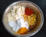 A picture of step 1 of Corn pakoda.