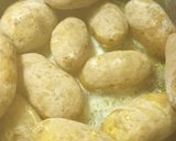 A picture of step 5 of Onondaga Salt Potatoes, a.k.a as Syracuse Salt Potatoes.