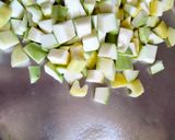 A picture of step 1 of Hing wala Mango pickle (without oil).