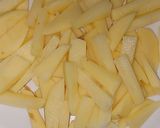A picture of step 1 of Allu baingan fry.