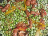Guisantes salteados con chistorra