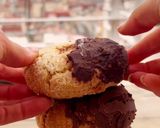 A picture of step 3 of Coconut and Dulce de Leche Cookies.