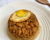 Foto langkah ke 7 dari resep Nasi Tim Ayam Jamur.