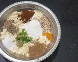 A picture of step 2 of Cabbage leaf vadi.