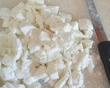 A picture of step 1 of Pasta sorrentina con salame sorrentina pasta with salame.