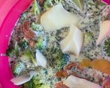 Une image de l'étape 8 de Flan Brocoli - Saumon et Ratatouille au chorizo.