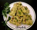 A picture of step 7 of Green Peas Dhokla.