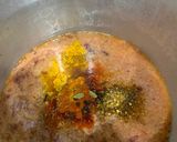 A picture of step 2 of Aloo gosht salan with roti.