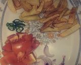 A picture of step 1 of Spicy fried potato sabzi.