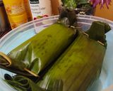 Foto langkah ke 8 dari resep Nasi bakar ayam suwir pedas.