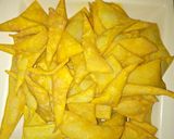 A picture of step 4 of Crispy cornflour chips.