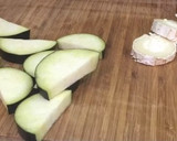 Foto del paso 5 de la receta: Sopa de tomate templada con queso, berenjena y albahaca