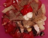 Zöldségben pácolt, zöldségen sült pecsenye recept fázis 1 fotója