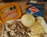 Foto del paso 1 de la receta: Spaghetti dorados con champiñones a la crema