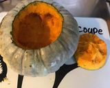 Une image de l'étape 2 de Purée de courge bernettine à la brousse corse,oignon de roscoff et persil.