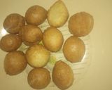 A picture of step 3 of 2 ingredients mini donuts.