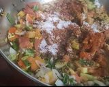 A picture of step 5 of Baingan/eggplant bharta.