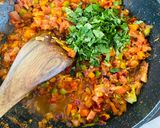 A picture of step 5 of Mung pilau.