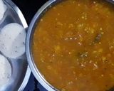 A picture of step 5 of Sambar with idli.