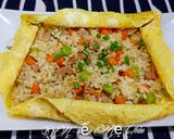 Hình bước làm 3 của món Cơm chiên hoàng bào