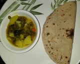 A picture of step 4 of French beans sabji.