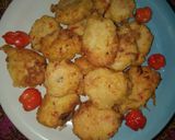 A picture of step 2 of Water yam mosa.