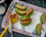 A picture of step 1 of Haloween party snacks.
