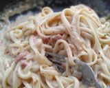 Foto langkah ke 4 dari resep Beef Fettucine carbonara.