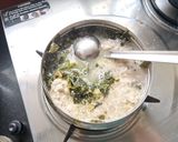 A picture of step 4 of Sirru keerai kootu/ Amaranth leaves curry.