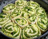 Foto del paso 4 de la receta: PAN De Mozzarella y Pesto de Perejil🌿 Dulce y Maní🥜...!