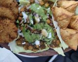 A picture of step 22 of Hot chaat sizzler.