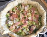 Une image de l'étape 2 de Quiche poireaux saumon fumé.