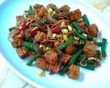 Foto langkah ke 6 dari resep Tumis tempe toge kedelai kacang panjang.