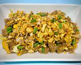 รูปขั้นตอนการทำที่ 4 ของ เนื้อสับผัดไข่กระเทียมเจียว