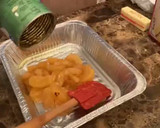 A picture of step 1 of Apple dump cake.