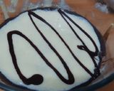 A picture of step 5 of Chocolate crepe cake.