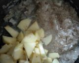 A picture of step 2 of Coconut, apple laddu.