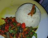 A picture of step 4 of Couscous with stirfry veggie sauce (vegan).