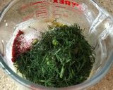A picture of step 1 of Poha fennel dhokla.