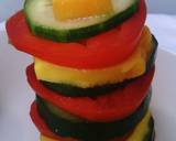 Tomato Mango Cucumber Salad Towers recipe step 5 photo